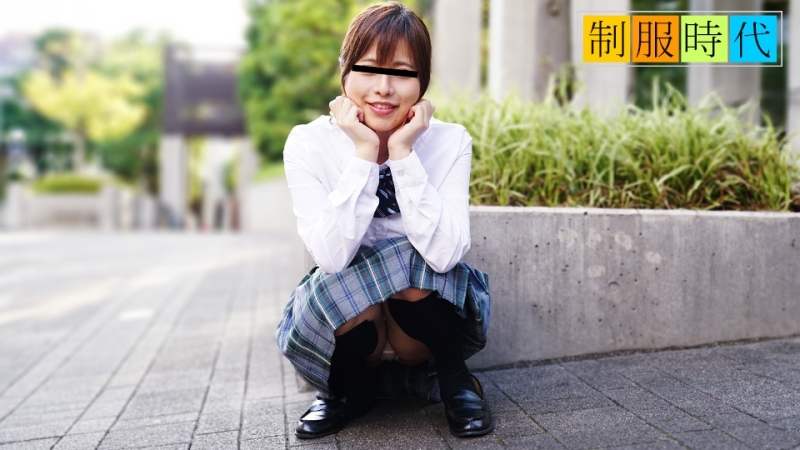 MUSUME-080224_01 In her school uniform - looking straight at the camera while being teased and made to cum all the time -